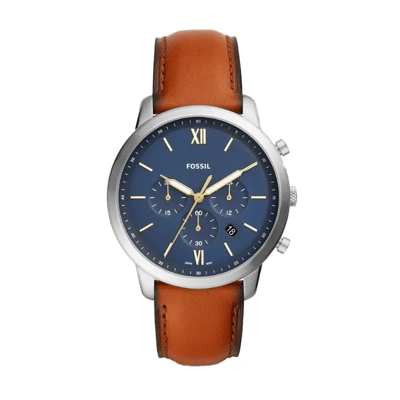 Fossil Neutra Chronograph Blue Dial Brown Men's Watch-FS5453